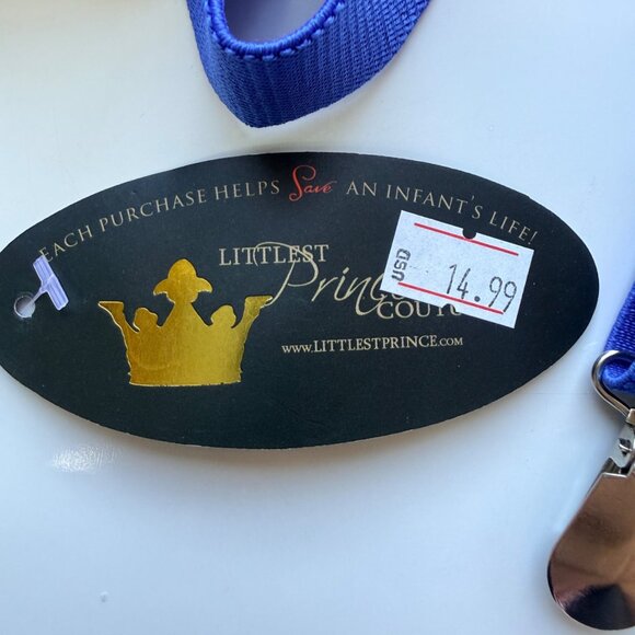 Littlest Prince Couture Suspenders Large Adjustable Blue Polyester Clips - Picture 5 of 5